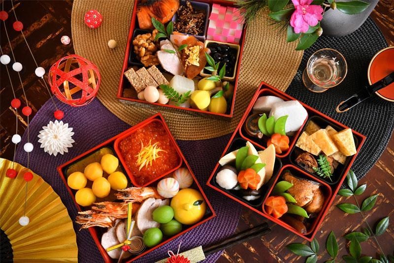 Traditional Japanese confectionery assortment