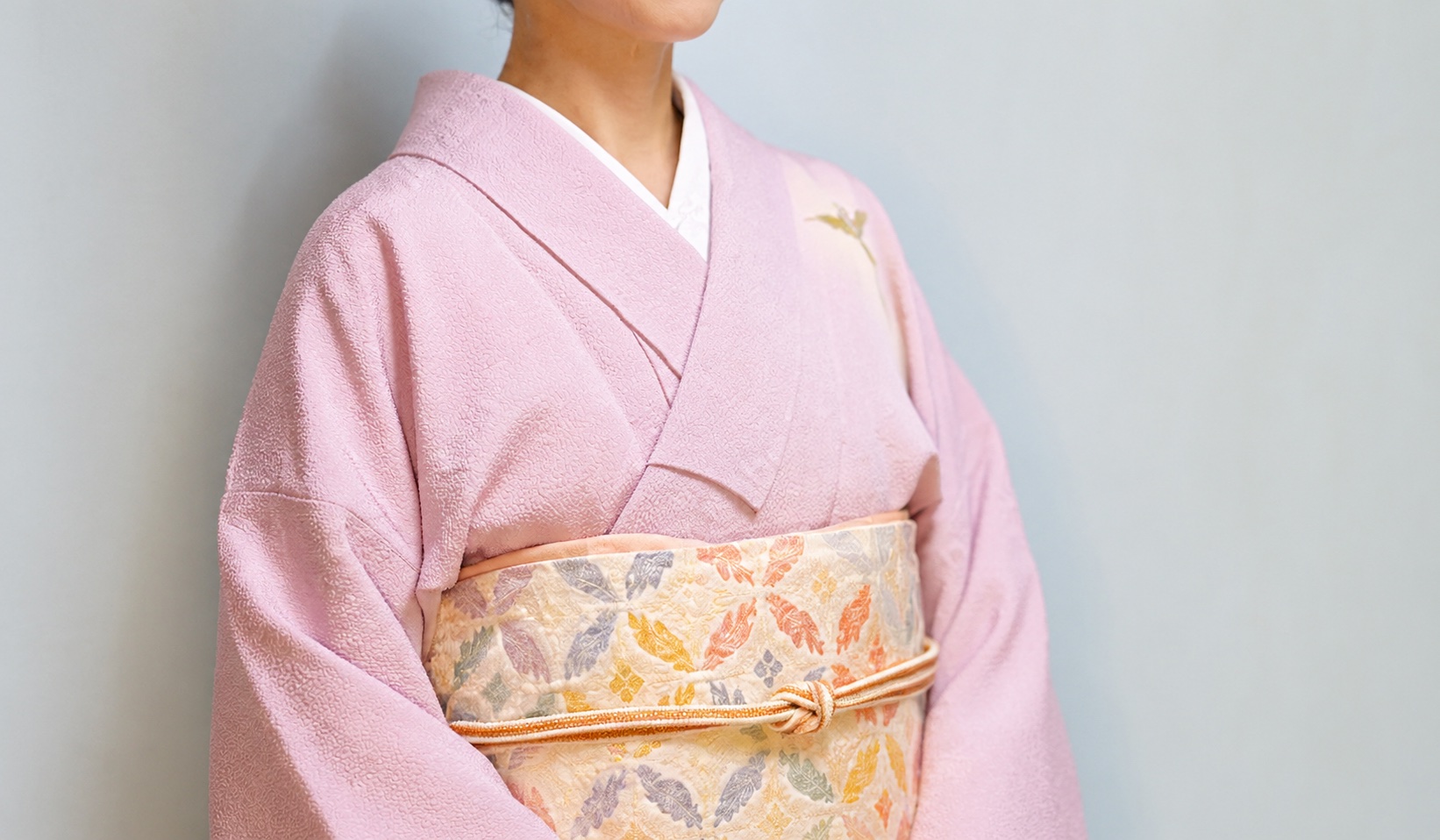 Virtual human wearing a pink kimono