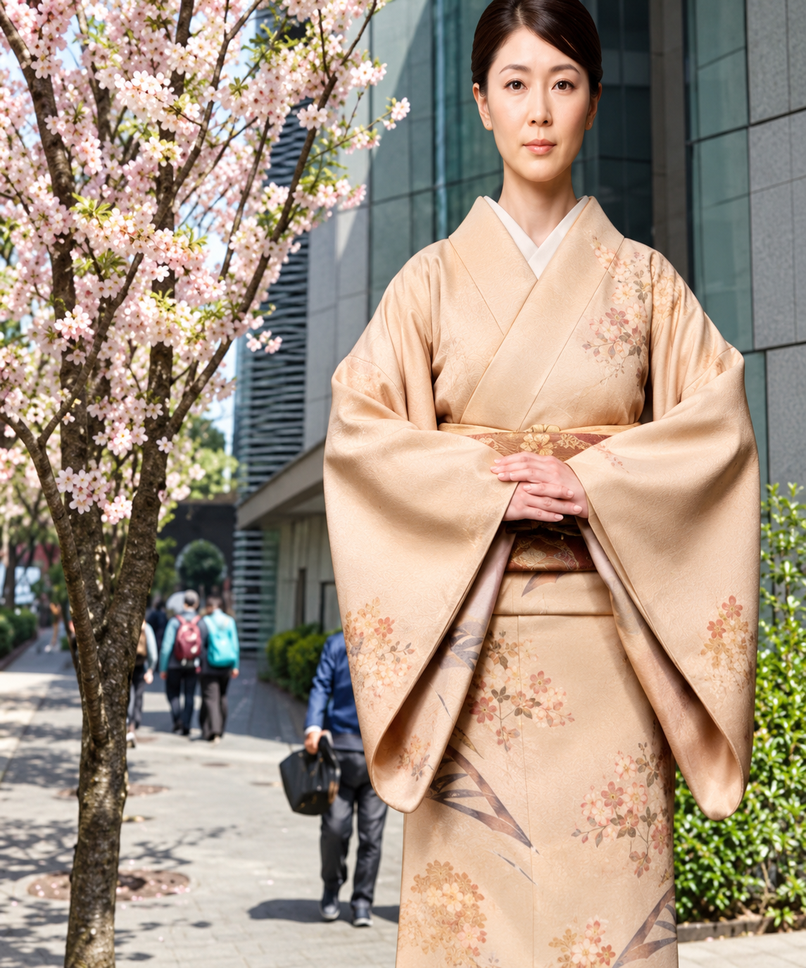Kokoro Karo, SHINKA's virtual human, in a kimono